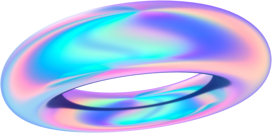 3D Gradients Oversaturated Rainbow Color